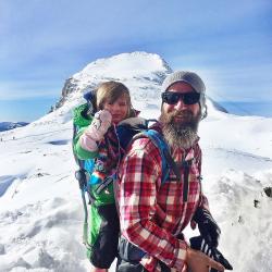 Bruno Compagnet (one of the top freeriders in the world) and doughter